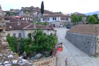 Traditional living houses in Berat Castle