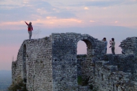 Tourists on Berat Castle, Albania