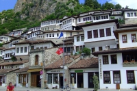 Traditional living houses in Berat city