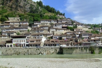 Traditional living houses in Berat city