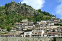 Traditional living houses in Berat city, Albania