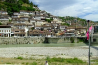 Osum river in Berat city