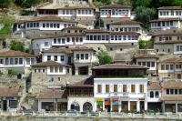 Traditional living houses in Berat city