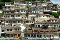 Traditional living houses in Berat city