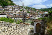 Traditional living houses in Berat city, Albania