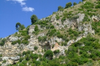 Church before the rock. Berat city