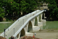 The bridge over Osum river in Berat, Albania