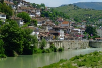 Osum river in Berat, Albania