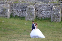 Newlyweds in Berat castle, Albania