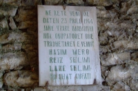 The sign on the street of Gjirokaster
