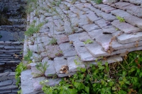 Roof of house in Gjirokastër Castle