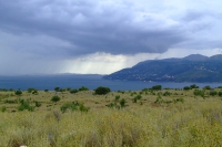 Corfu channel between Albania and Greece