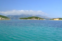 Ksamil Islands (Albania) and Corfu island (Greece)