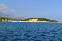 Ksamil Islands (Albania) and Corfu island (Greece)