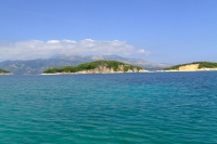 Ksamil Islands (Albania) and Corfu island (Greece)