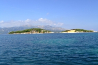 Ksamil Islands (Albania) and Corfu island (Greece)