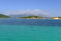 Ksamil Islands (Albania) and Corfu island (Greece)