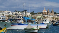 Boats in port Marsaxlokk, Malta