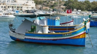 Boat in port Marsaxlokk, Malta