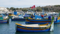 Boats in port Marsaxlokk, Malta