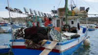 Boat in port Marsaxlokk, Malta