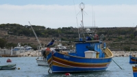 Boat in port Marsaxlokk, Malta
