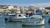 Boats in port Marsaxlokk, Malta